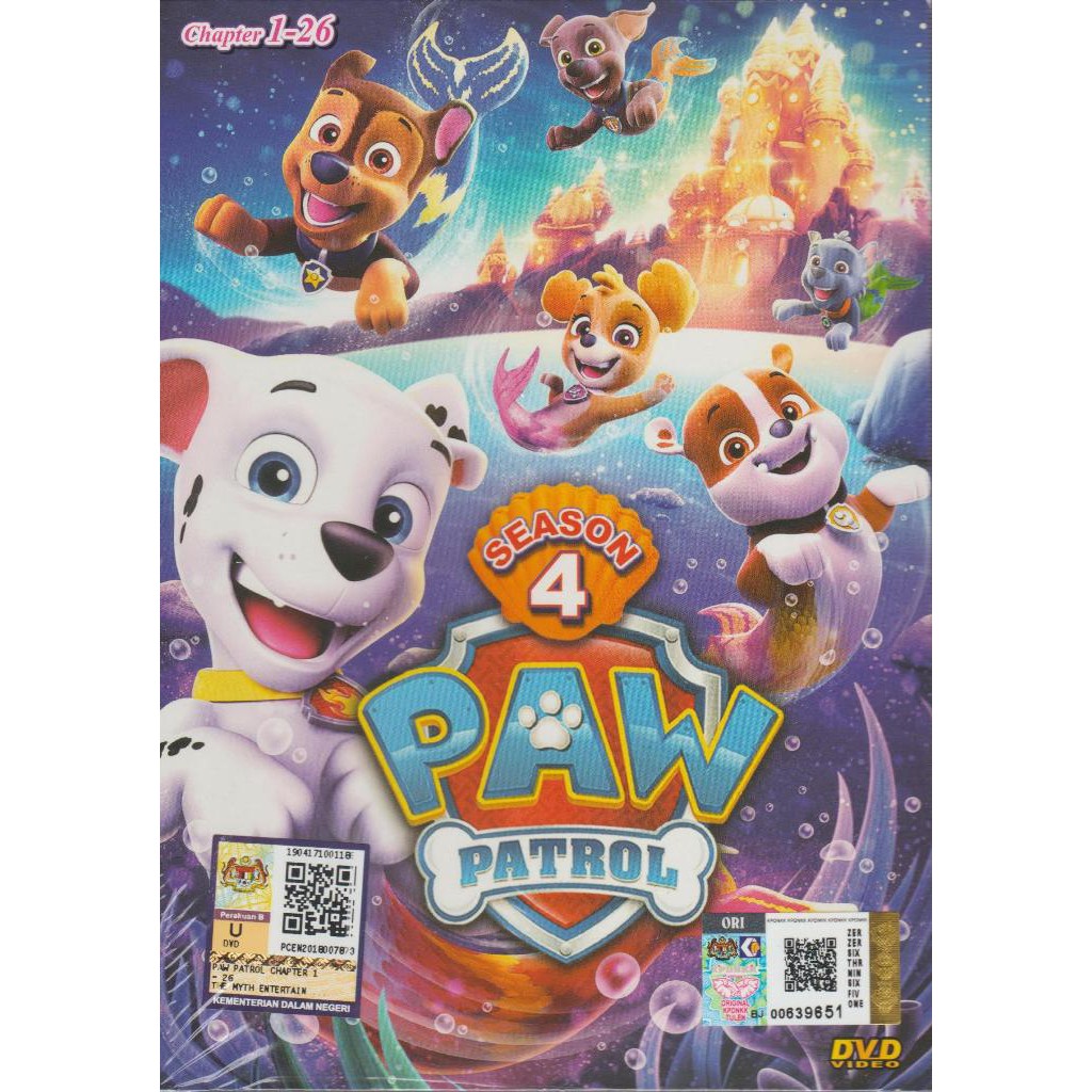 PAW PATROL SEASON 4 (VOL 1-26 CHILDREN DVD | Shopee