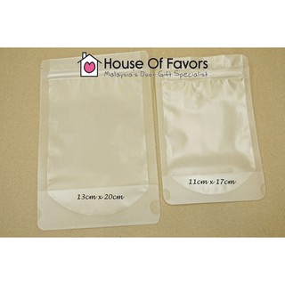Download 50pcs Frosted Ziplock Bag Transparent Air Tight Stand Up ...