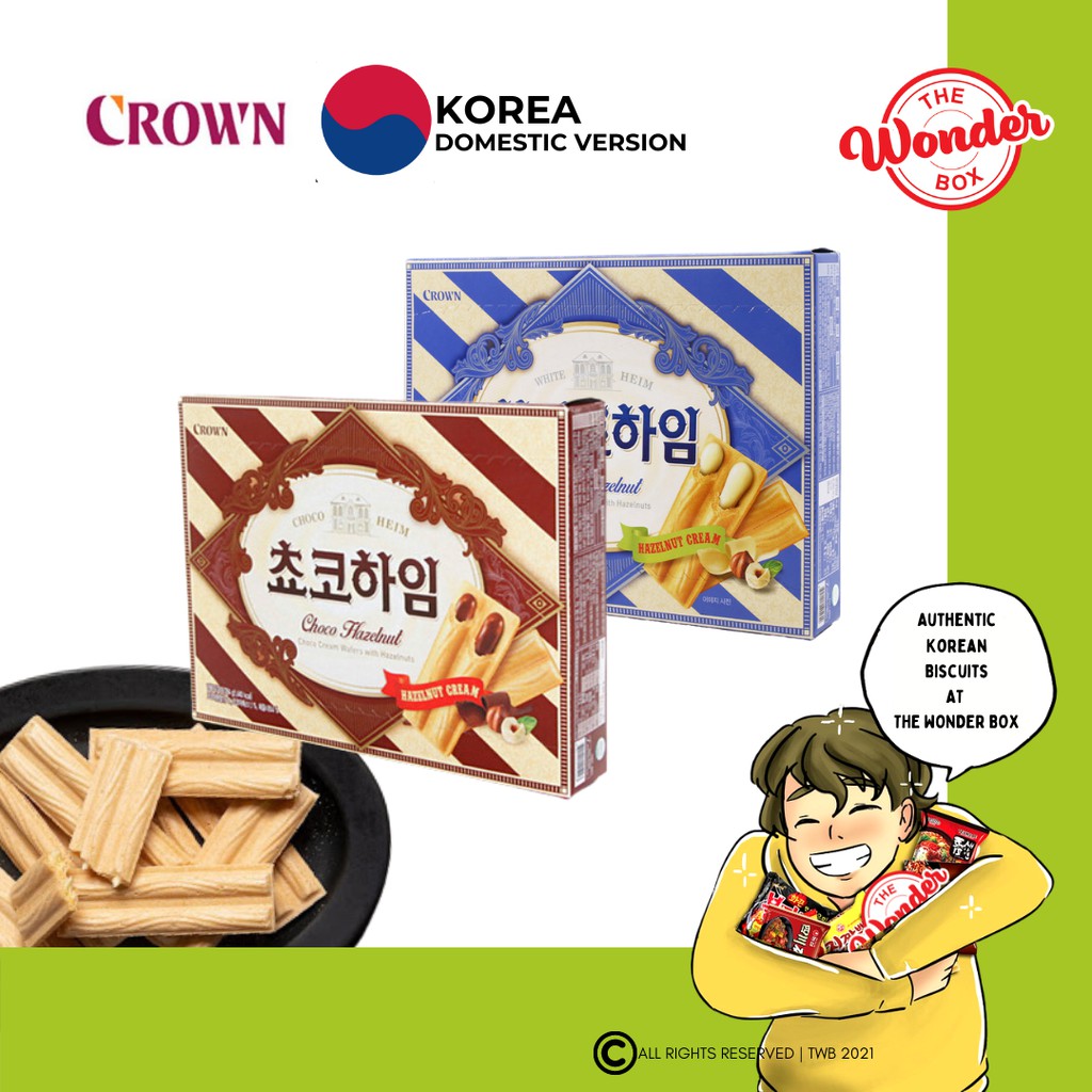 MADE IN KOREA Korean Crown Choco Heim Choco Hazelnut / White Heim