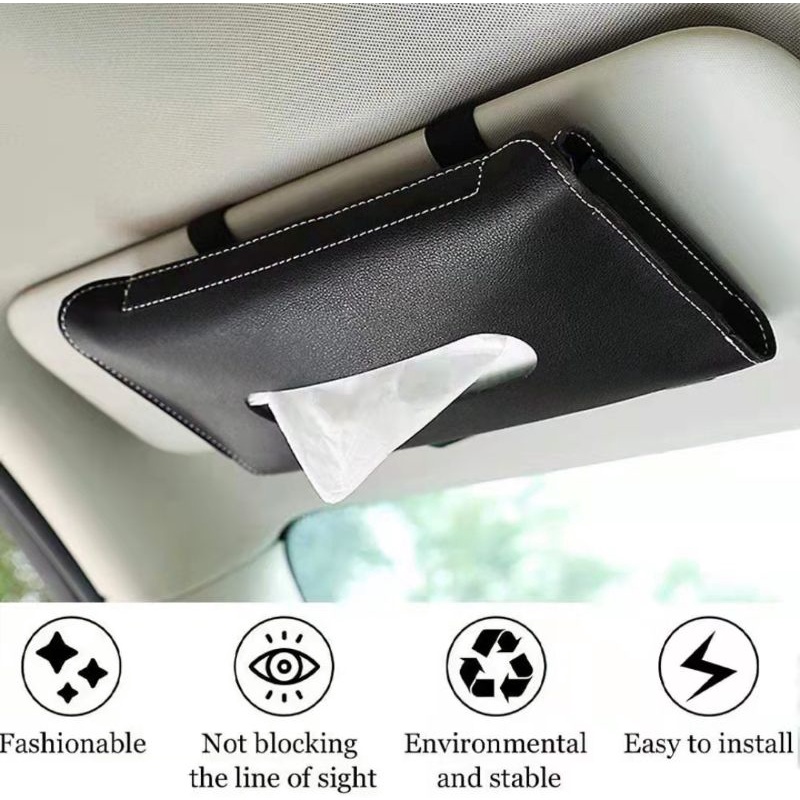 Car Sun Visor Tissue Box Holder With Clip Car Tissue Box Kotak Kertas Tisu Kereta Dengan