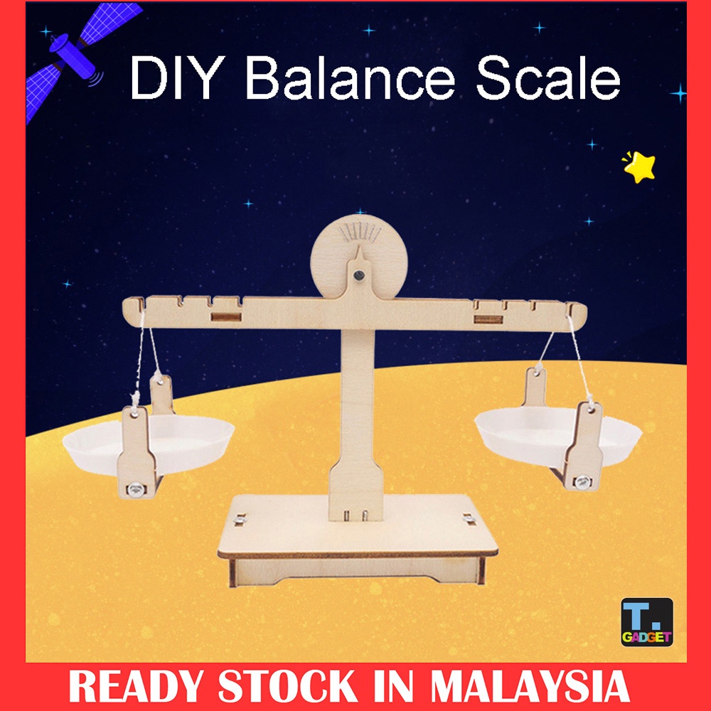 DIY Wooden Assembly Balance Scale Science Math Teaching Scale