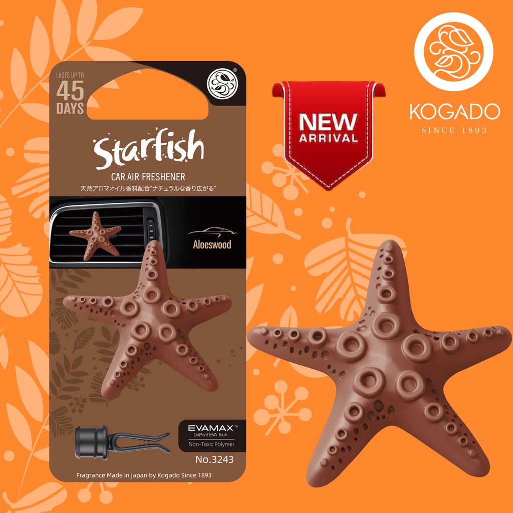 KOGADO Air Freshener EVA MAX - Star Fish Car Perfume - Aloeswood / Agarwood  Fragrance Pewangi Kereta Gaharu | Shopee Malaysia