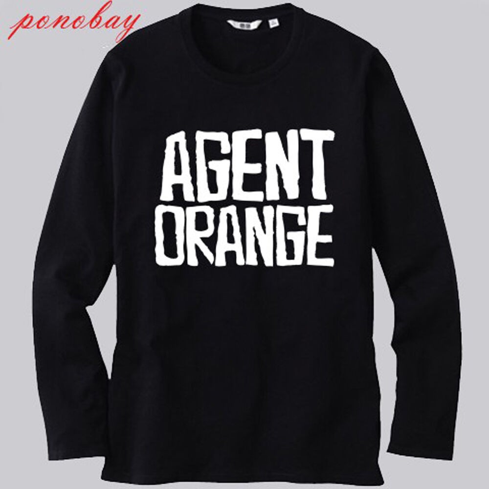 Ready Stock New Agent Orange Punk Rock Band Long Sleeve T Shirt Heavy Metal Rock And Roll Men Tee Shopee Malaysia