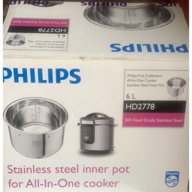 Philips Pressure cooker 6 L Stainless steel inner pot Shopee Malaysia