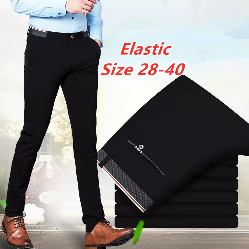 Men's Formal Pants Office Stretchable Flexible Slimfit Casual Seluar Slack Lelaki Long Pant Trousers Men Business Pant