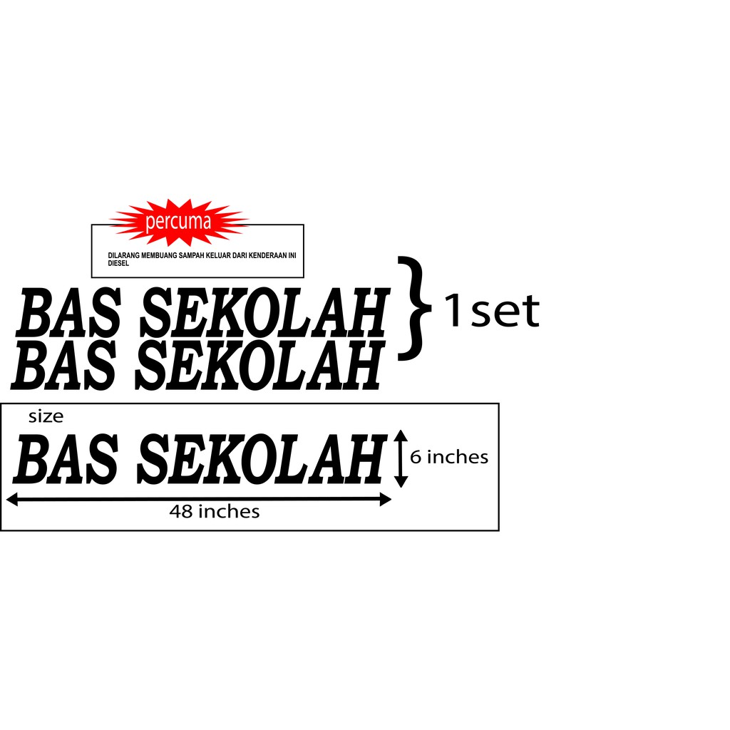 Stiker BAS SEKOLAH FREE GIFT!!!!  Shopee Malaysia