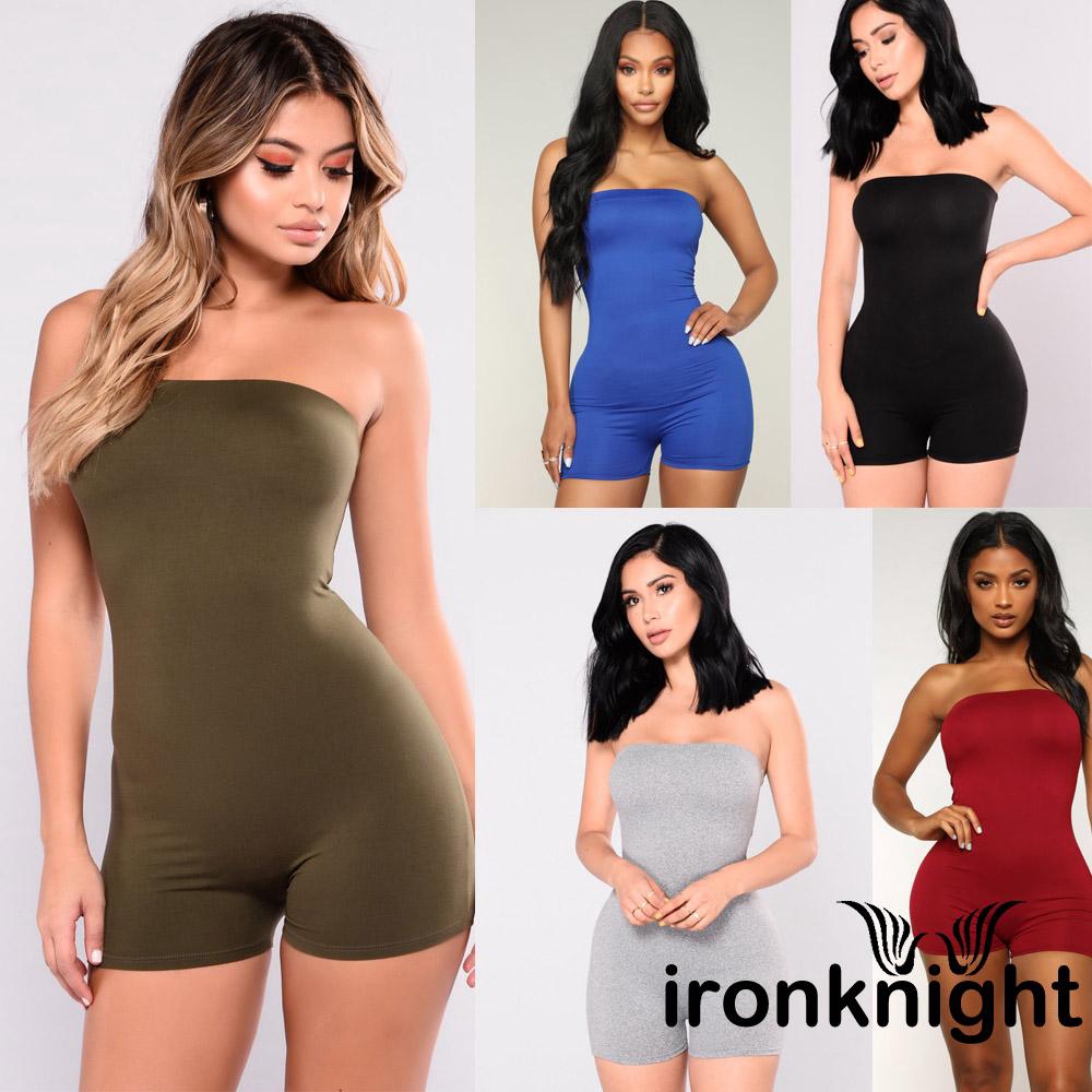 ✦LD-Women Slim-fit jumpsuit Holiday Mini Playsuit Ladies Summer Shorts Jumpsuit