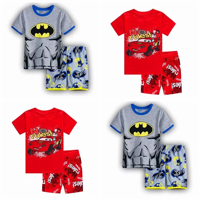 Cartoon Clothing Kids Set Batman Hello Kitty Boy Pajamas Toddler Baju Tidur Sleepwear Shopee Malaysia - batman roblox abs t shirt