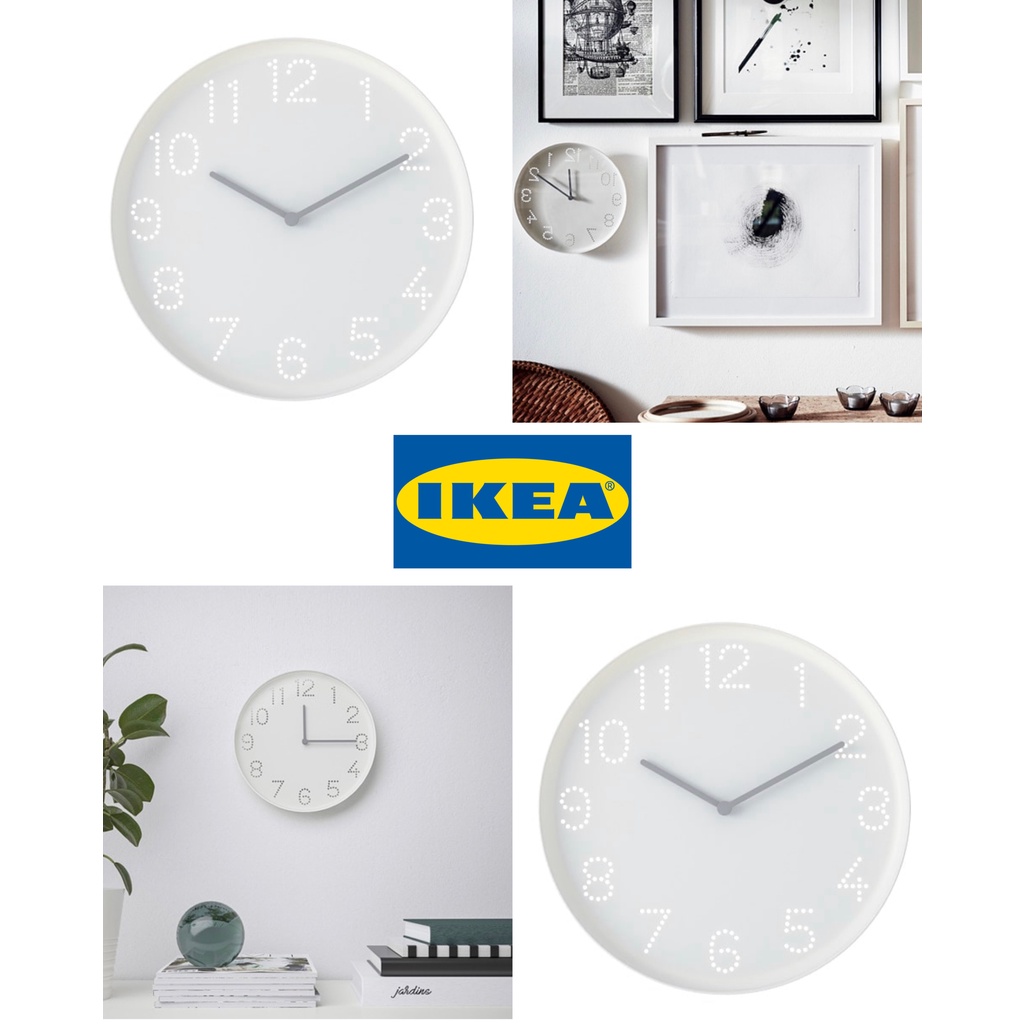 [READY STOCK] IKEA TROMMA WALL CLOCK JAM DINDING AESTHETIC 25cm WHITE
