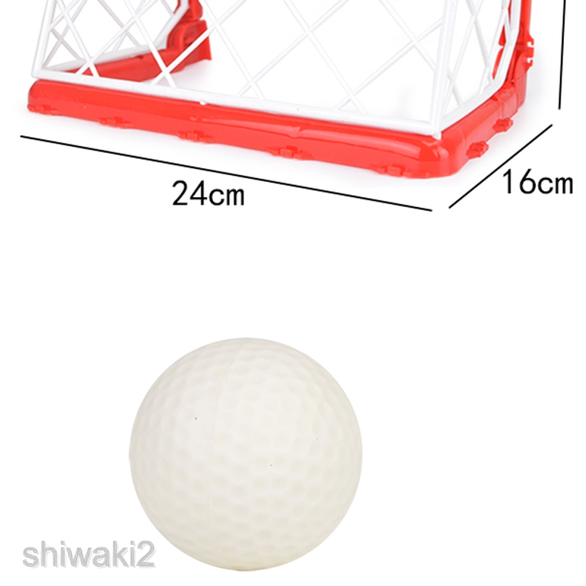 Mini Hockey Goal Set 2 Nets 2 Sticks 2 Balls Children Indoor