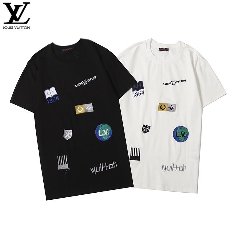 louis vuitton high neck short sleeve tee with logo