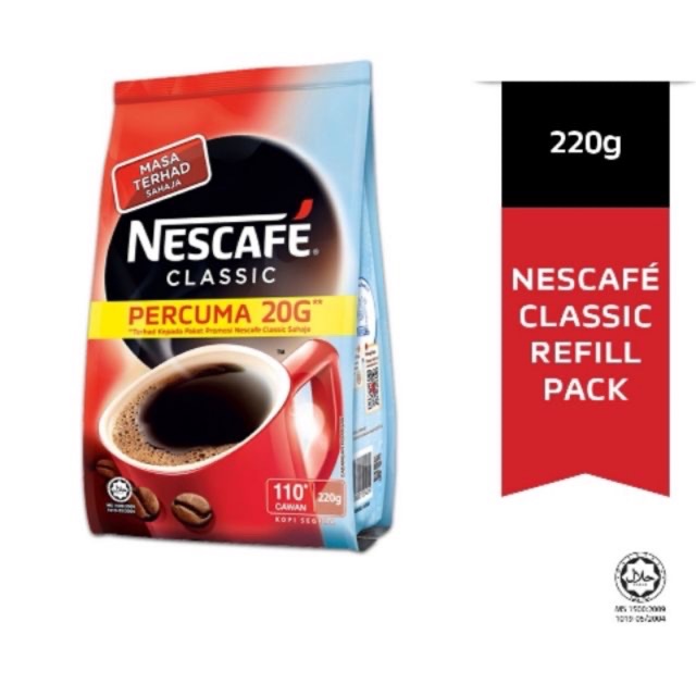 Nescafé Classic Instant Coffee Refill Pack 200G Shopee Malaysia