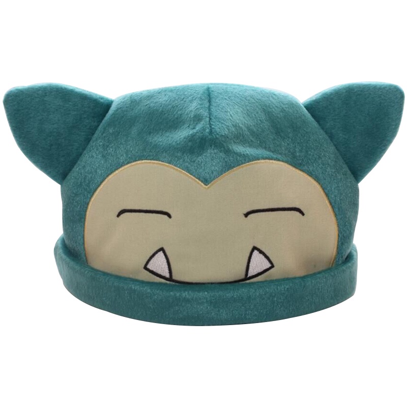 31cm in Diameter Anime Pokemon Snorlax Pikachu Plush Cap Kawaii Hunter Cartoon Adult Size Hat Plush Soft Stuffed Doll