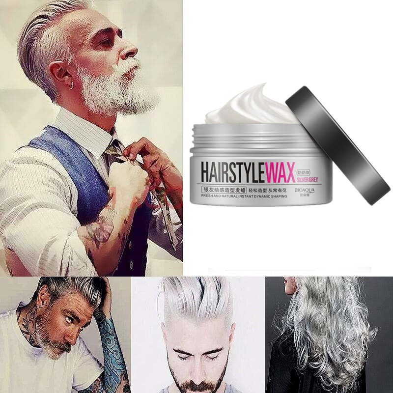 Silver Grey Dynamic Modelling Of Wax Hair Mud Water Gel Hair