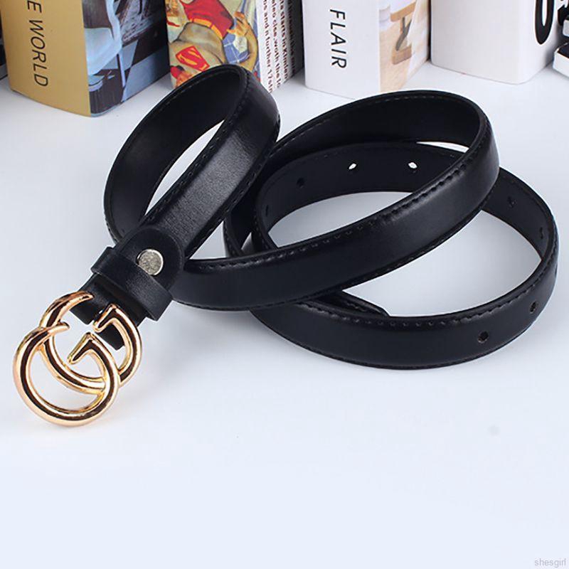 Fashion Women Letter Pattern Retro Leather Belt