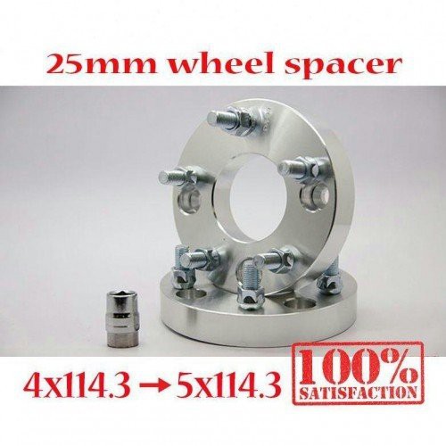 2Pcs Wheel Spacer 25mm 4x114.3 to 5x114.3 Nissan Silvia S13 180SX Cefiro A31 Sentra B14 B15 N16 Livina