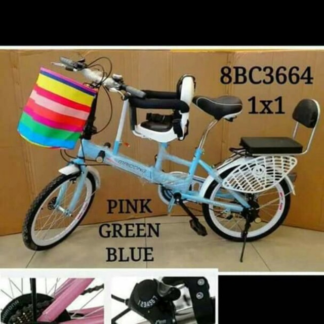 Basikal 3 seat + baby seat boleh lipat  Shopee Malaysia