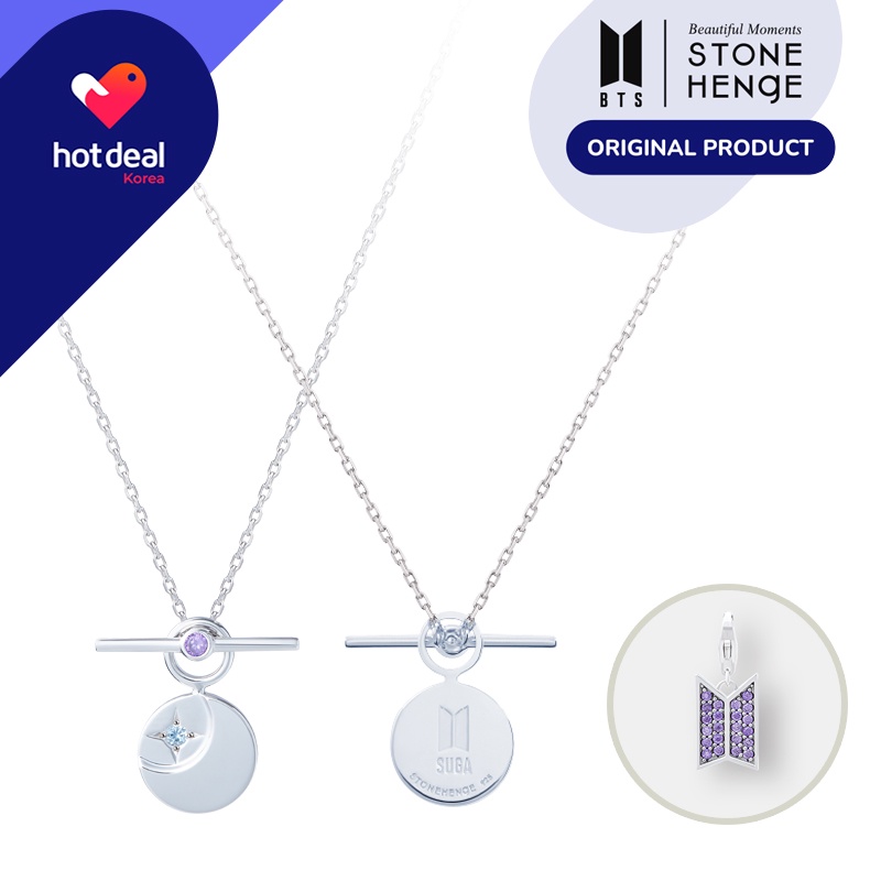 Hotdeal Korea [STONEHENgE] OFFICIAL BTS Necklace x STONEHENGE Moment of DESTINY Edition jewelry necklace, Korean silver accessories, BTS Merchandise