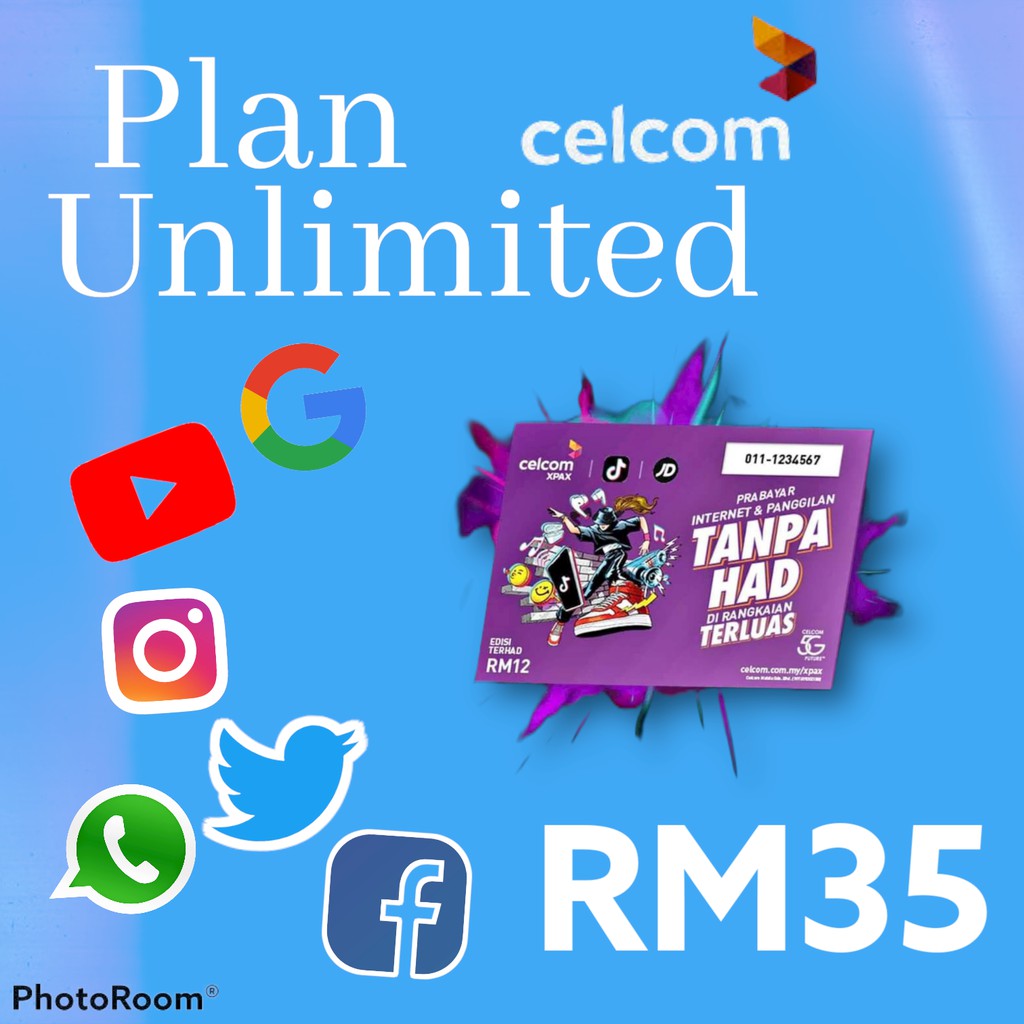 Plan Baru Celcom Prepaid Unlimited Plan Rm35