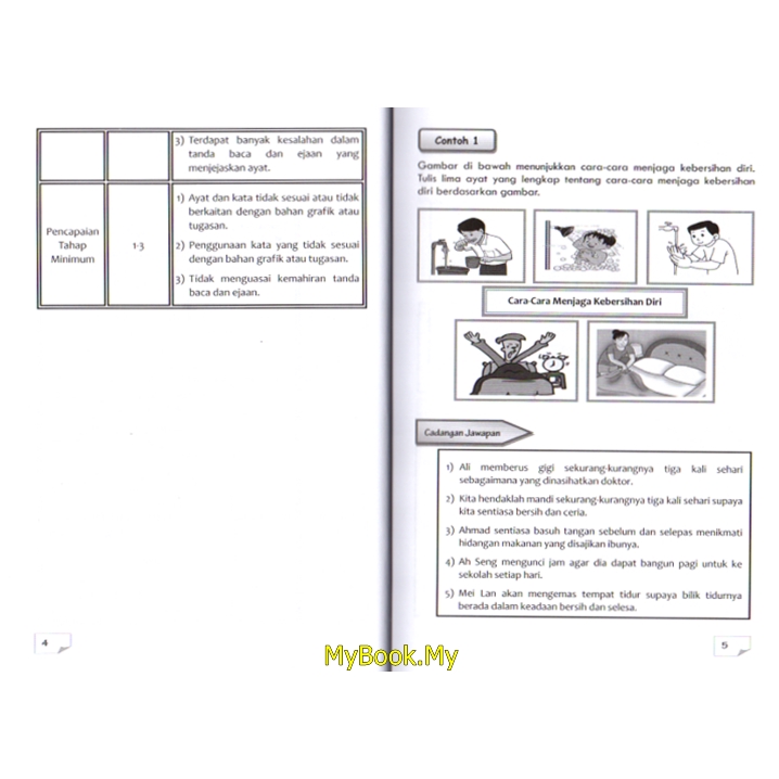 Myb Buku Rujukan Nota Sekolah 145 Contoh Penulisan Karangan Kbat Bahagian A B Dan C Upsr Sri Saujana Shopee Malaysia