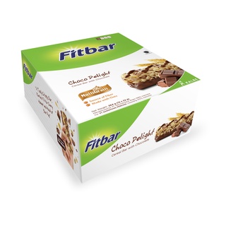 Fitbar Snack Bar Chocolate Delight (12 Bars x 22g) Low Calorie Snack ...