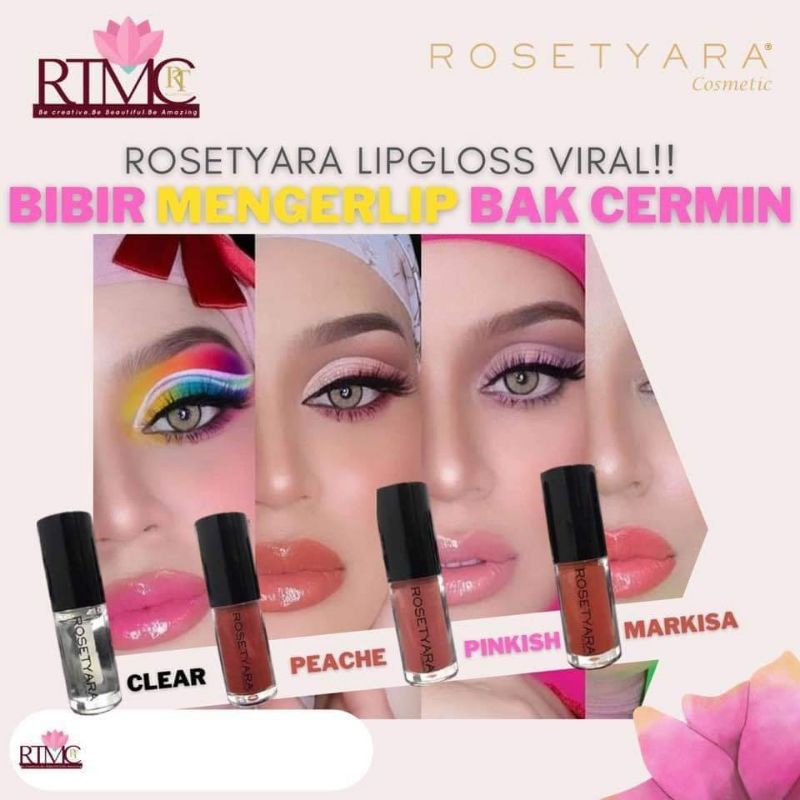 Rosetyara Lip Gloss Viral Original Dari HQ Shopee Malaysia