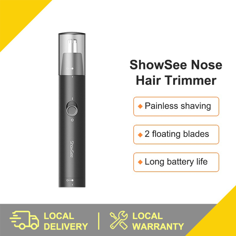 ShowSee Electric Nose Hair trimmers Double-edged Blade Portable Shaver 360° Waterproof  Nose Care