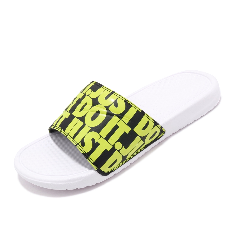 yellow nike slippers