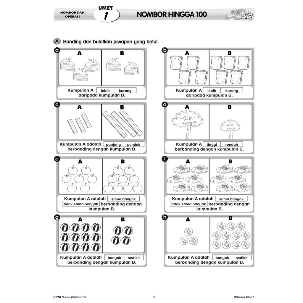 Buku Rampaian Kssr Semakan Matematik Tahun 1 Latihan Topikal Nota Shopee Malaysia