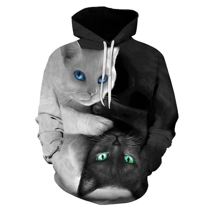 wolf yin yang hoodie