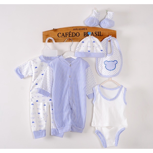 NEWBORN Baby Clothing Cotton 8 In 1 Set Baju Bayi Baru Lahir 8 Dalam 1Clothes Baby Set Boy And