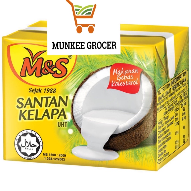 Mands Natural Coconut Milk 200ml Santan Kelapa 200ml Shopee Malaysia 1995