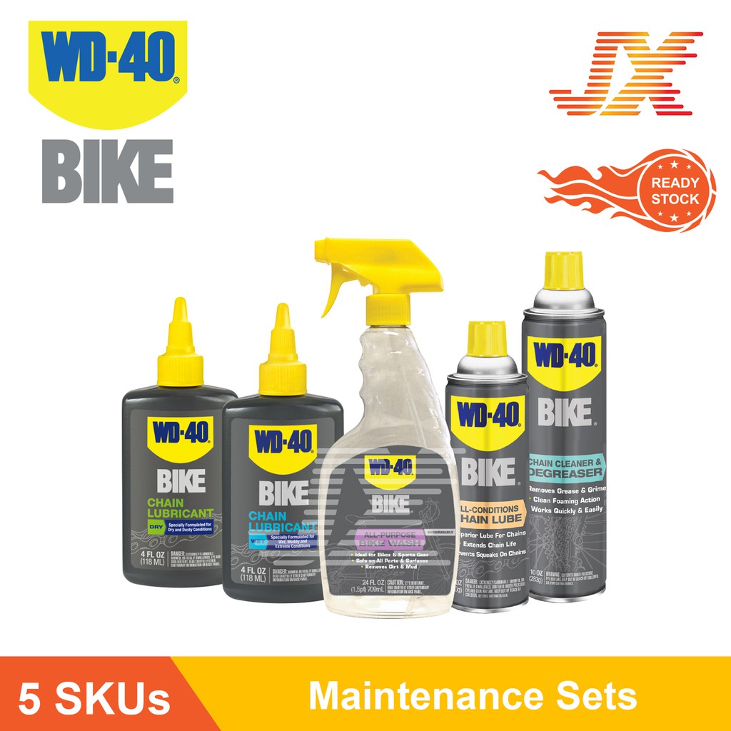 wd 40 clean bike chain