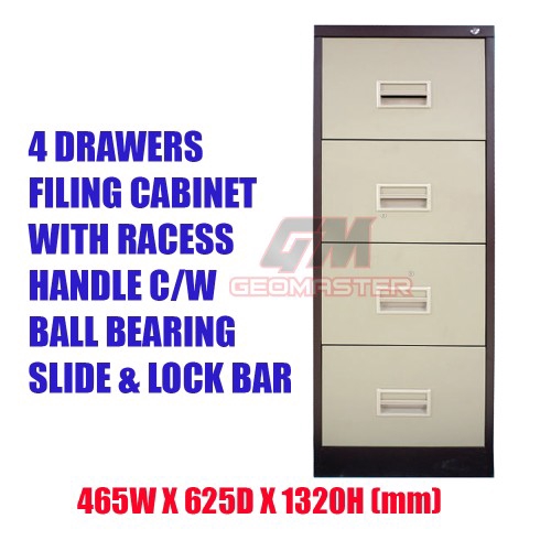 4 Drawers Metal Filing Cabinet With Lock Shopee Malaysia