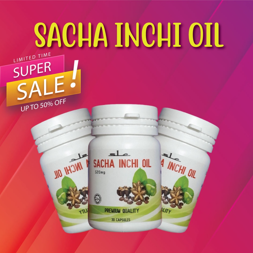 [READY STOCK] [OMEGA 3,6 & 9] Organic Sacha Inchi Oil / KAPSUL SACHA INCHI Shopee Malaysia