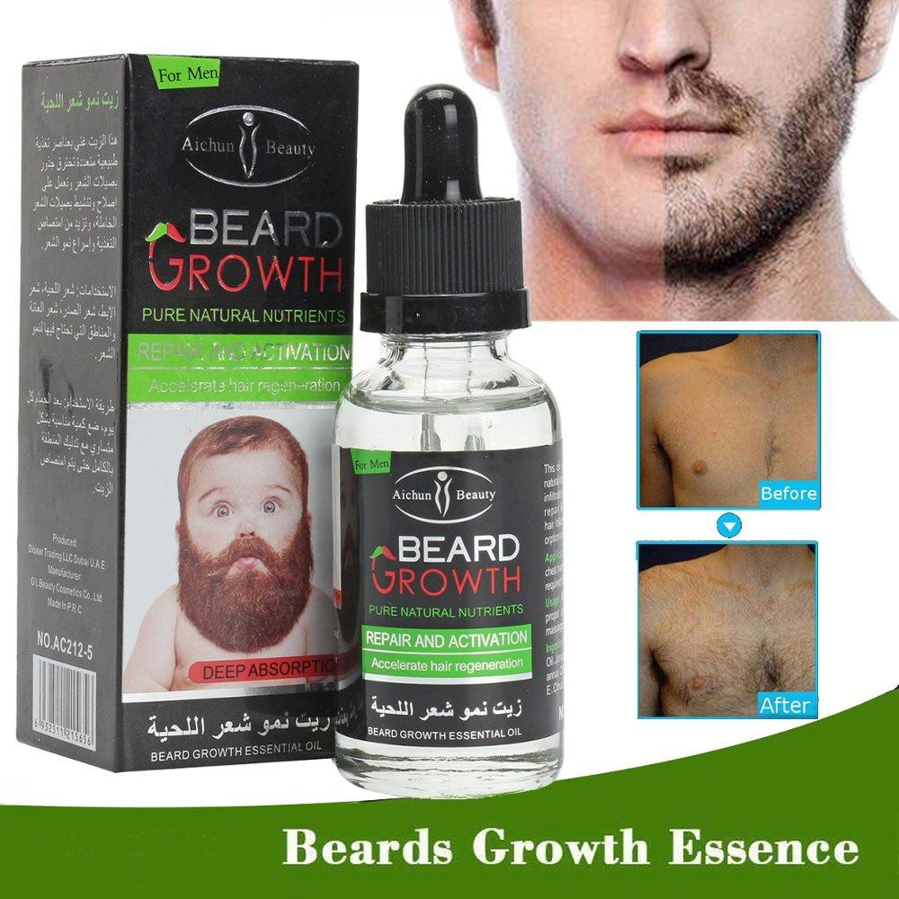 [READY STOCK & FAST SHIPPING] Aichun Men Beard Hair Growth Oil by Aichun  Beauty