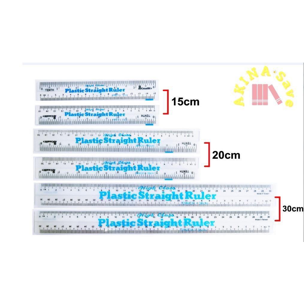 Ready Stock JH 15cm / 20cm / 30cm Flexible Plastic Student Straight ...
