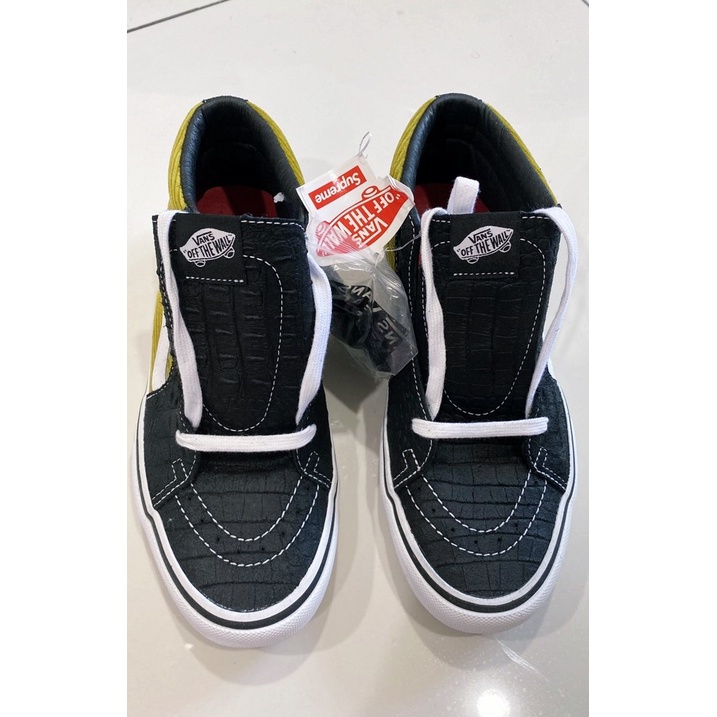 Decepción salón Prestador ORIGINAL SUPREME X VANS Sk8 Mid Pro (SUPREME CROC SUEDE) BLAC Streetwear  Shoe Sneaker Luxury Premium | Shopee Malaysia