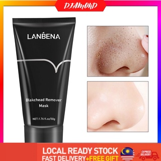 DIAMOND LANBENA Blackhead Remover Nose Face Care Mud Acne Treatment Peeling Bintik Hitam 黑头鼻膜去除黑头