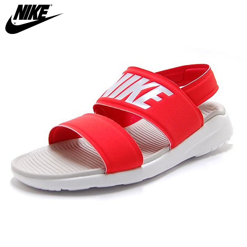 red nike tanjun sandals