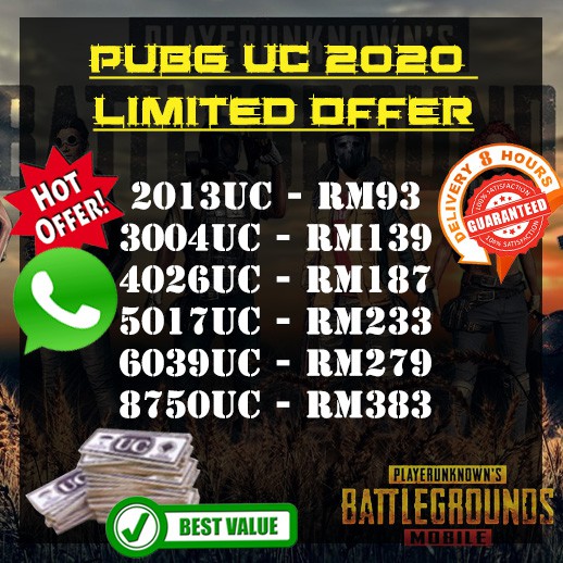 No Login Information Required Cheapest Pubg Mobile Uc Top Up Android Ios Shopee Malaysia