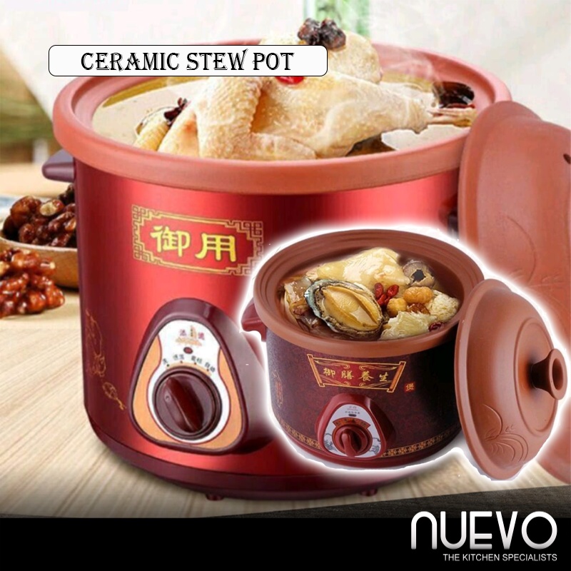 SlowCooker - Maroon Electric Purple Casserole Ceramic Stew Pot Cook Porridge Boil Soup Slow Cooker Baby Food Cooker