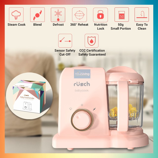 Rusch 4-IN-1 Mini Baby Food Maker | Baby Food Blender ...