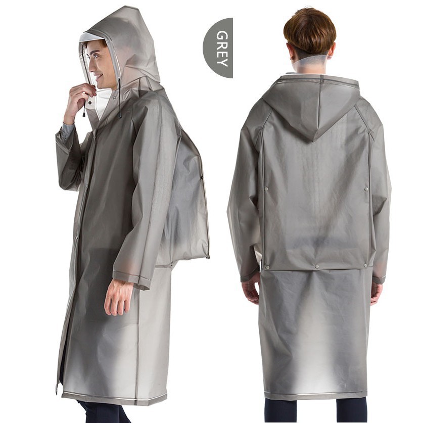 long raincoat with hood