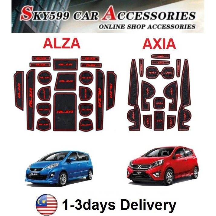 Perodua Axia & Alza Interior Slot Mat Storage Tank Mat 