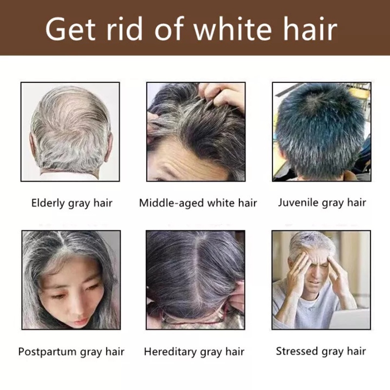 Black Hair Shampoo hair dye for White Hair Turns to Black Hair shampoo  rambut gugur Hair Growth shampoo kelemumur 洗发水 | Shopee Malaysia