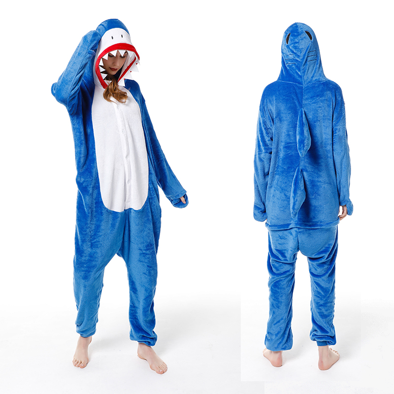 Women Ladies Cute Shark Cartoon Animal Pajamas Sets baju tidur perempuan  Long Sleeve Pyjamas One Piece Jumpsuit Costume Present Birthday | Shopee  Malaysia