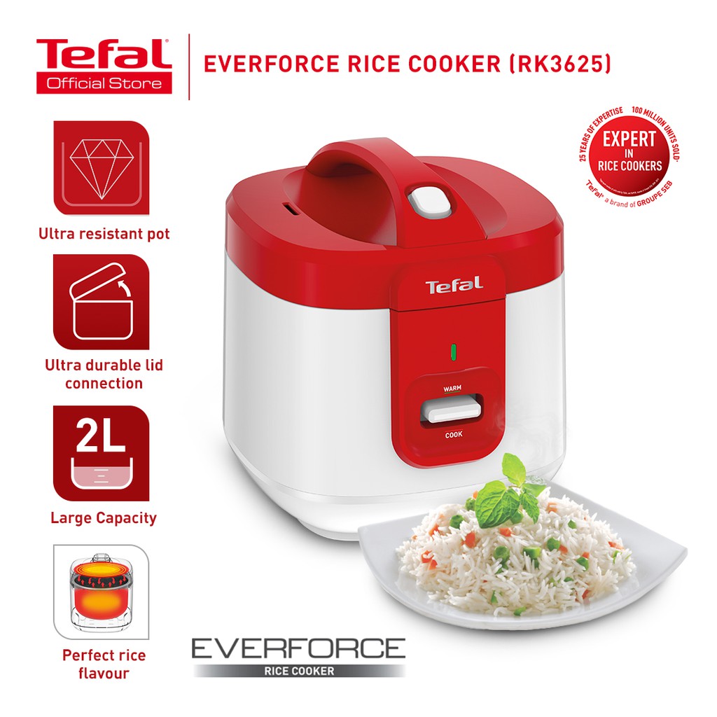 Tefal Everforce Mechanical Jar Rice Cooker 11 cups RK3625 Shopee Malaysia