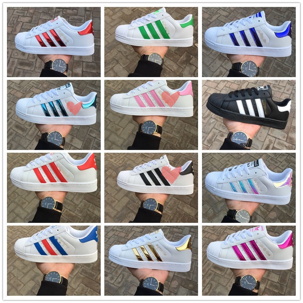 adidas white and holographic shoes
