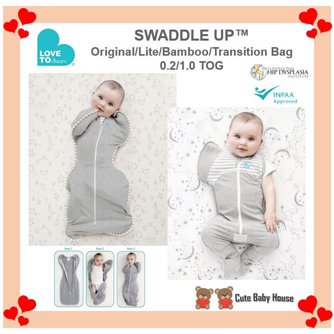 Love to Dream SWADDLE UP™ Stage 1 & 2 - Original/Lite/Transition Bag (0.2/1.0 TOG)